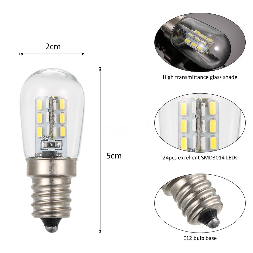 LED Mini Kühlschrank Licht Kühlschrank Lampe E12 Glühbirne Sockel Z8S5